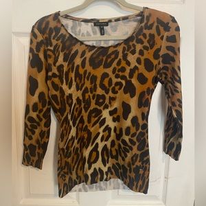 Escada leopard top XS